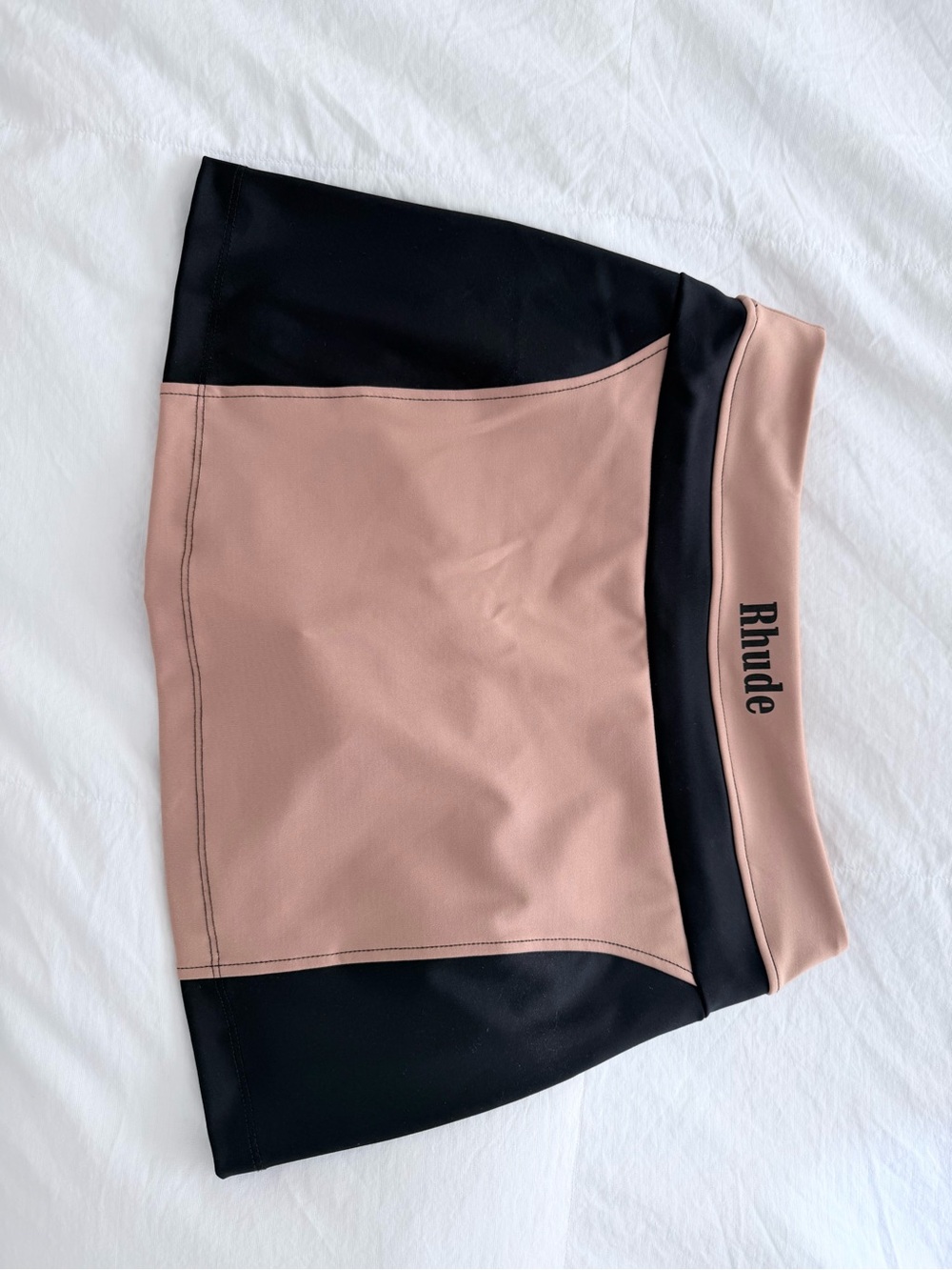 Rhude Brown Tank Top  and Matching Skirt with Black Side Panels - Picture 4 of 6